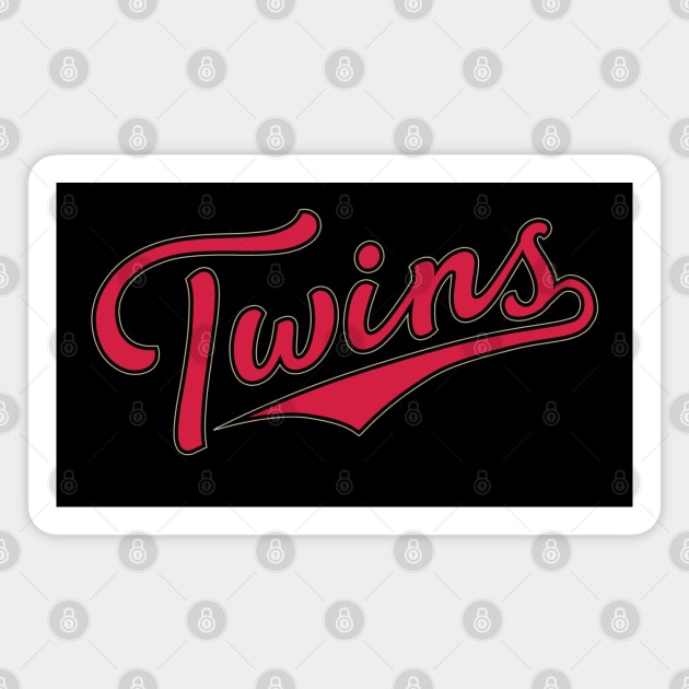 Vintage Minnesota Twins 2 by Buck Tee Original Magnet by Buck Tee